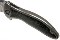 WE Knife 912CF-DS1 Synergy2 Damasteel Shredded Carbon Fibre Pocket Knife, Jim O’Young Design -Knife WK912CF DS1 07 we knife